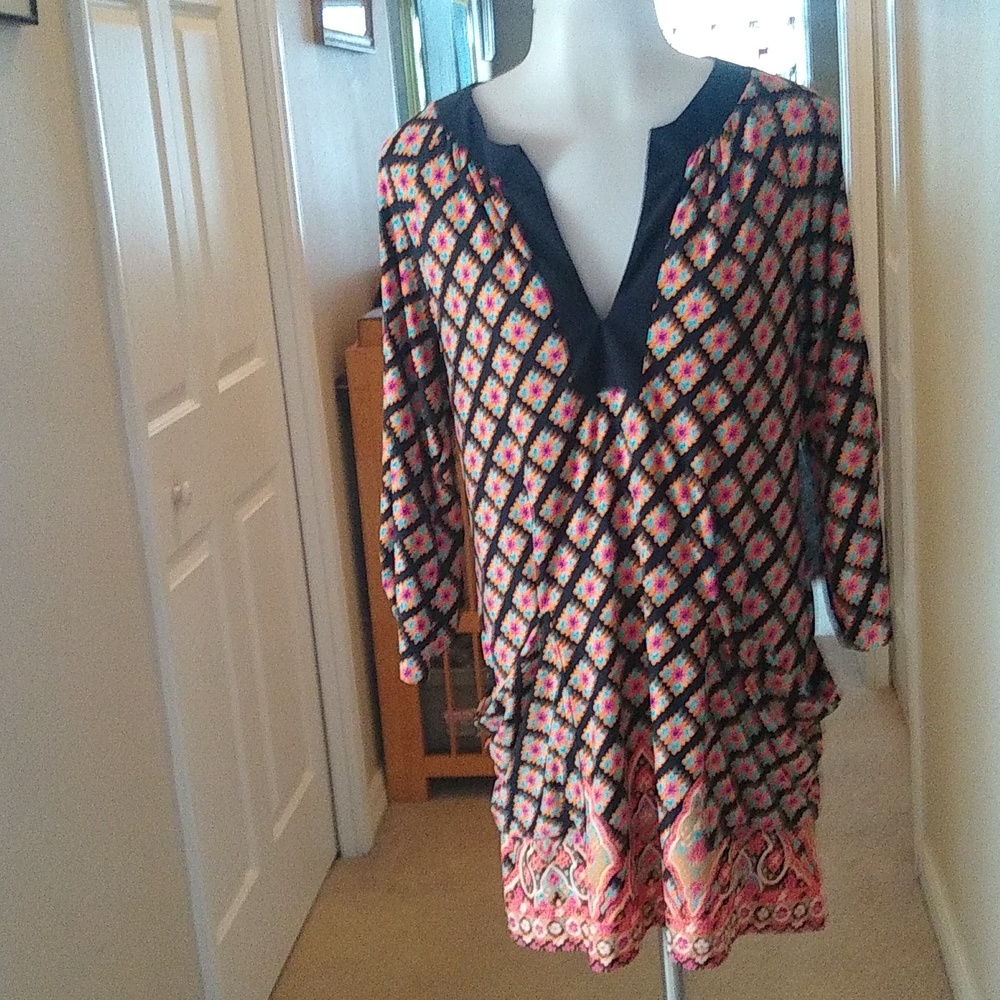 Nanette Lepore swim Tunic Mini Dress/cover up xs